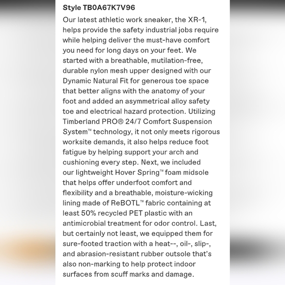 Timberland PRO STEEL TOE Powertrain Sport Raptek Safety Sneaker Size 7 Wide - Picture 14 of 15